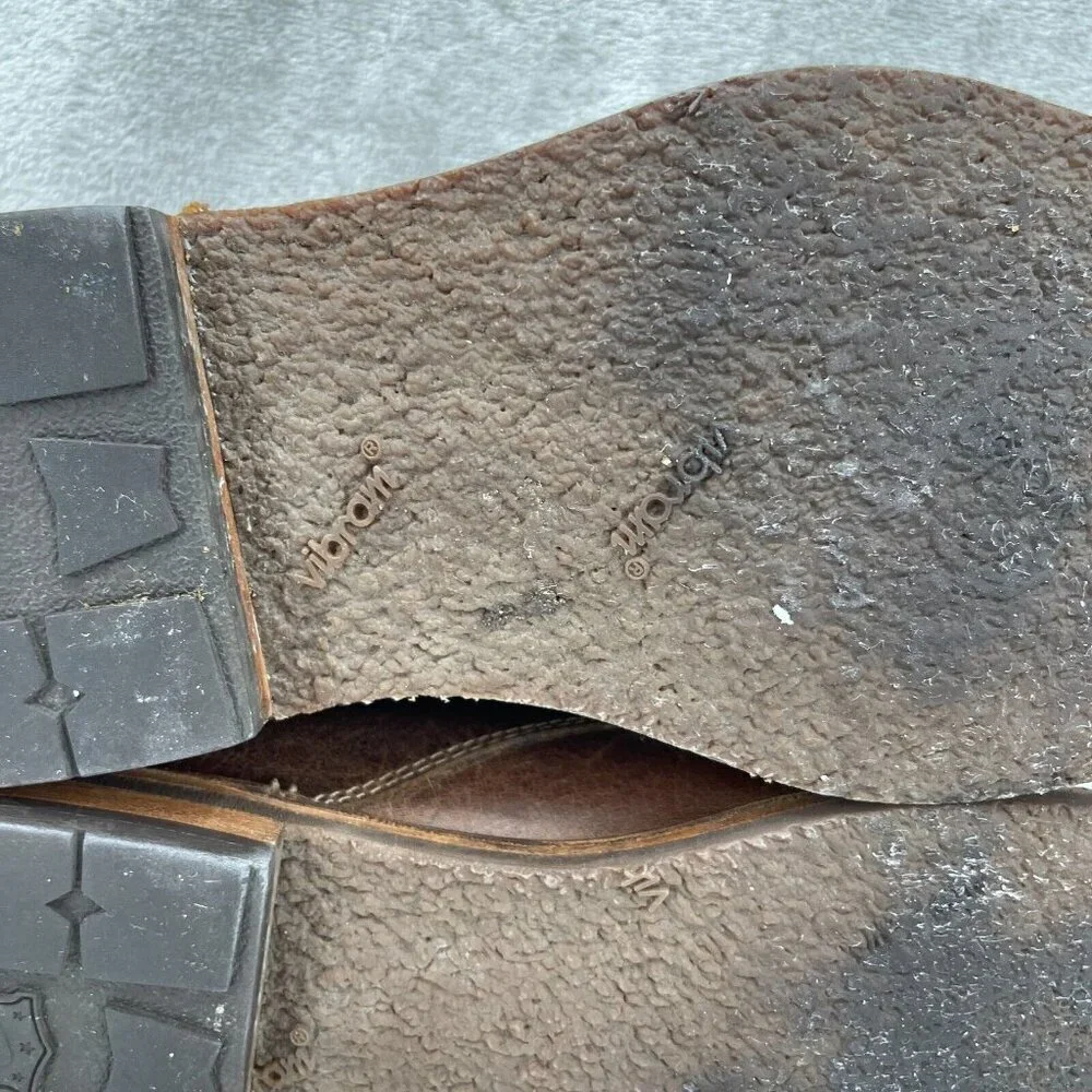 Trask Brown Oiled Leather Chukka Desert Ankle Boots Vibram Crepe Sole